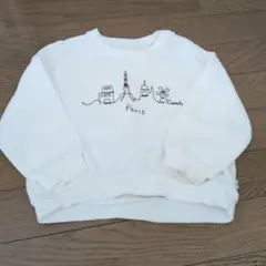 Cottoli パリ刺繍 トレーナー　95cm