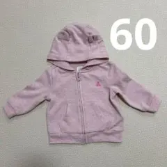 GAP フード付きパーカー ピンク 女の子 60