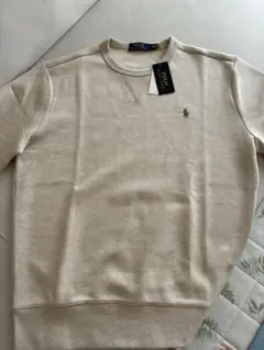 新品タグ付き　ポロラルフローレン　ミルクティベージュTシャツ 薄手スウェット生地