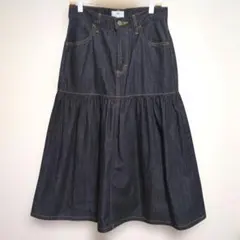 [新品　未使用]Lee ブラックデニム ティアードスカート　Mサイズ
