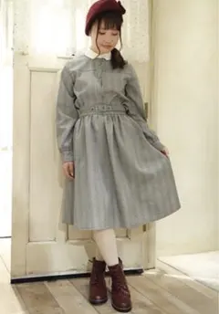 fint フィント ギャザー チェック スカート