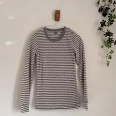 CUBE SUGAR ストライプ長袖Tシャツ