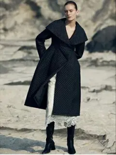 未使用　セルフォード　キルティング ブラックロングコート Amazon.co.jp: [セルフォード] キルティングタフタコート