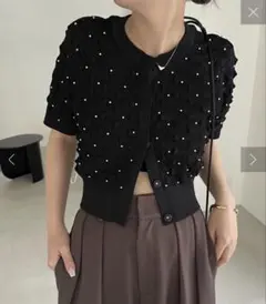 ま*ん様 CAPRICIEUX LE'MAGE ツブドット半袖カーディガンのサムネイル