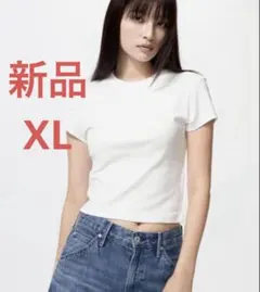【新品】UNIQLOユニクロ　ミニT 半袖Tシャツ　XL ホワイトのサムネイル