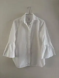 【美品】BARBA バルバ ベルスリーブシャツ ホワイト サイズ 42