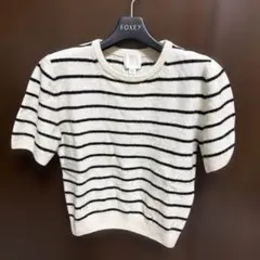 新品未使用　タグ付き H&M 半袖ストライプニットセーター XS