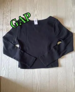 【新品タグ付き】GAP ブラック 長袖 Tシャツ　ヘンリーネックMサイズ