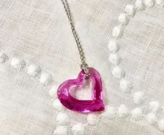 SWAROVSKI オープンハートネックレス