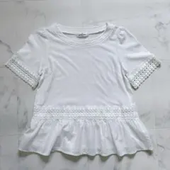 美品　GALLERY VISCONTI ぺプラム カットソー　Ｔシャツ Lのサムネイル