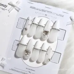 現品⸝⸝꙳ネイルチップ スナ系 ワンホン ガーリー 量産型