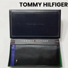 TOMMY HILFIGER トミーヒルフィガー 長財布 ブラック 青 新品
