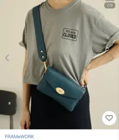 【美品】MARANTマラント FRAMeWORK別注ショルダーバッグ グリーン