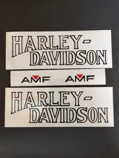 H-D　AMF付　切り抜きステッカー　2枚セット　カラー18色から選べます