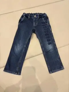 ミキハウス　デニム　ロゴ刺繍入り長ズボン