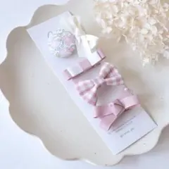 【No.3】ベビー キッズ リボン ヘアクリップ 出産祝い ヘアピン