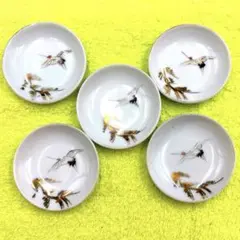 未使用品】□明治記念館謹製 金鶏文銘々皿 特選有田焼 林九郎窯 金彩