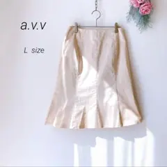a.v.v アーヴェヴェ/ マーメイドスカート ヒザ丈　（L）バックファスナー