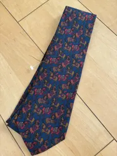 Salvatore Ferragamo ネクタイ 馬柄 ネイビー