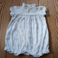 花柄ロンパース ホワイト 70㎝