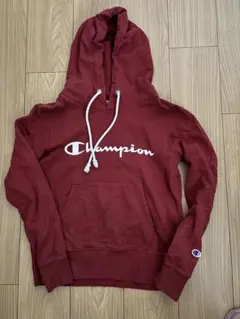 Champion 赤 フード付きパーカー　Mサイズ
