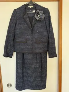 SWEET MOMMY ツイードジャケットとワンピースセット M ネイビー