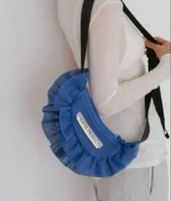 【シアタープロダクツ】メッシュフリルラウンドショルダーバッグM