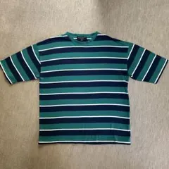 Beno ボーダーTシャツ グリーン ネイビー Mサイズのサムネイル