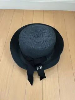 ★新品★agnes b. アニエスベー ペーパーハット 麦わら帽子 黒のサムネイル