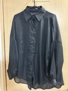 シフォンブラウス 黒