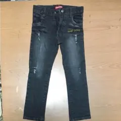 BABYDOLLベビードール黒っぽいダメージデニム110cmベビド