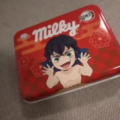 不二家 Milky 鬼滅の刃 缶ケース 嘴平伊之助