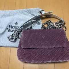 viviennewestwoodベロアショルダーバッグ