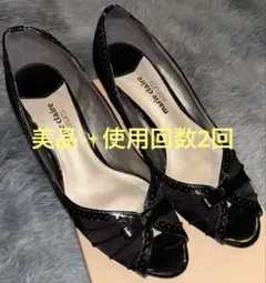 【美品✨️】marie claire オープントゥパンプス ラメ 23.5EEEのサムネイル
