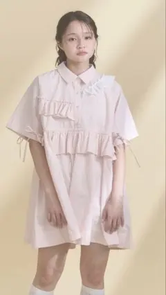 sovisoon romantic frill blouse pink 新品 - メルカリ