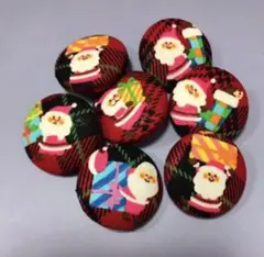 クリスマス柄　くるみボタン2種類セット