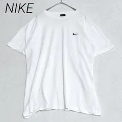 90s NIKE ナイキ ワンポイント　刺繍ロゴTシャツ 半袖　白　M 日本製のサムネイル