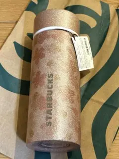 【新品】スタバ SAKURA2026ステンレスボトルグリッターピンクベージュ
