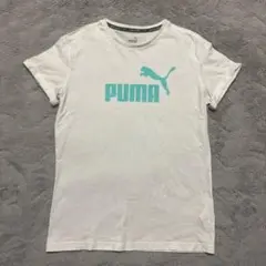 PUMA 半袖Tシャツ Sサイズ ホワイト/アクア