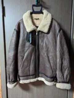 【美品】PALMUS リアル ムートン レザー B-3 フライト ジャケット