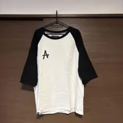 AIVER ラグランスリーブ Tシャツ M ホワイト/ブラック