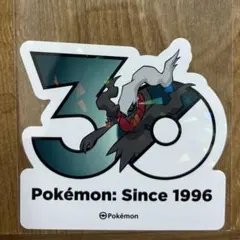 ポケモン 韓国限定 ポケモンストア30周年ロゴステッカー シール ダークライ ダークライ ポケモン 30周年記念 ランダム ステッカー ポップアップ
