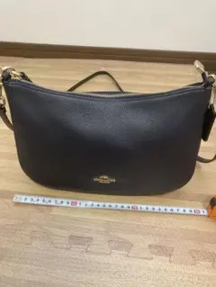 【値下】【美品】COACH コーチ レザーショルダーバッグ ネイビー 56819のサムネイル