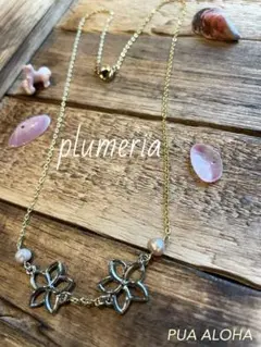〜❇︎Plumeria✴︎ Gold & Selver Mix Necklace