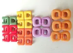 レトロ　バックル　プラスチック　カラフル　12個 ハンドメイド