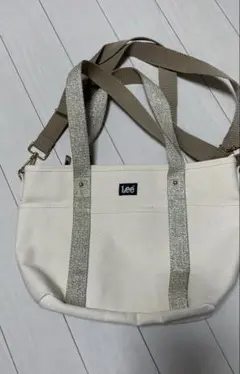 Lee グリッター トートバッグ ホワイト