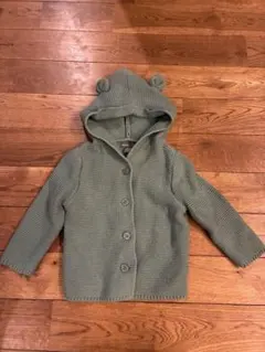 babyGap フード付きカーディガン 80cm グリーン系カラー