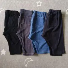 【ユニクロ】UNIQLO　ベビー　レギンス7分丈　4枚セット　90サイズ