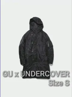 GU UNDERCOVER ヒートパデッドコンバーチブルコート S ブラック