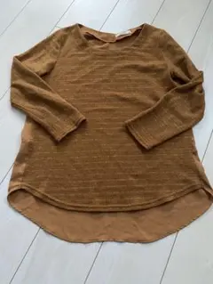 any sis ブラウン　長袖ニット